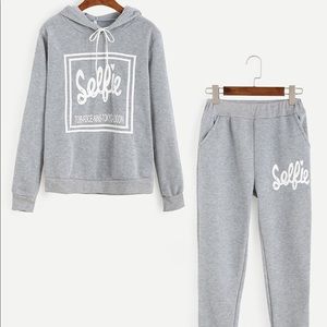 Medium Two Piece Hoodie and Sweatpants.